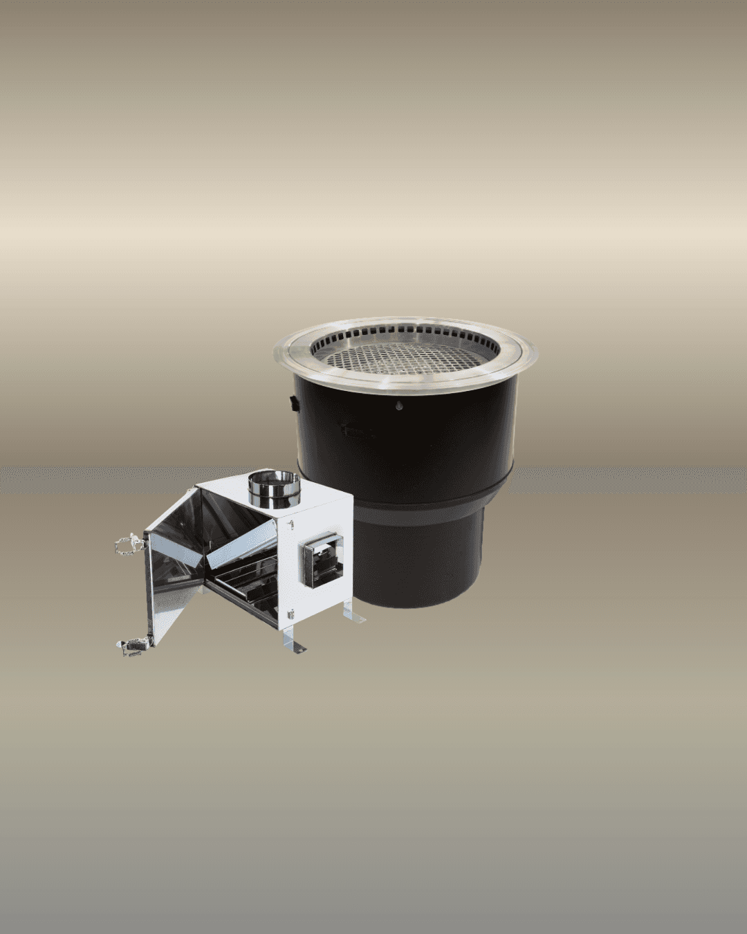 DB-2017G smokeless Korean BBQ grill table with wooden tabletop and down-draft ventilation system for commercial restaurant use