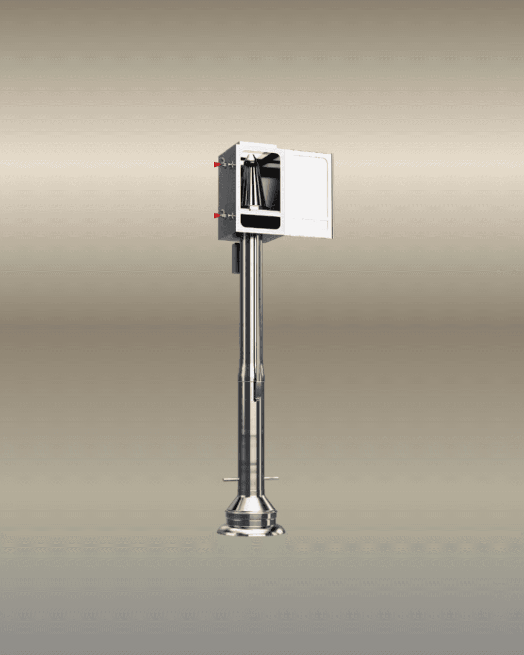 retractable Korean BBQ exhaust hood technical diagram showing commercial ventilation system design