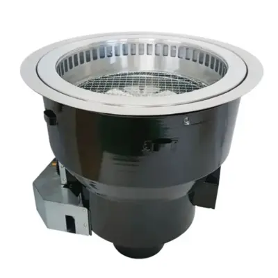 saycook db-2017g down-draft korean bbq grill unit showing stainless steel construction and ventilation slots for smokeless operation