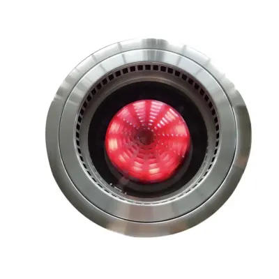saycook db-2017g korean bbq grill showing red glowing far-infrared heating element for even heat distribution and authentic grilling