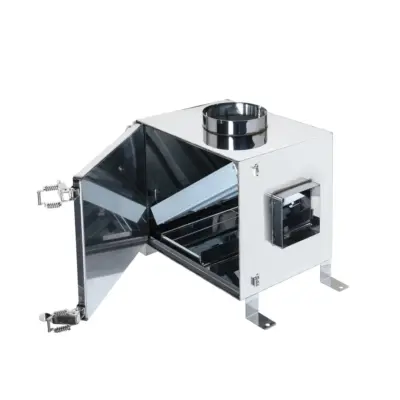 saycook db-2017g stainless steel filter box and ventilation system component with access panels for 4-stage air filtration