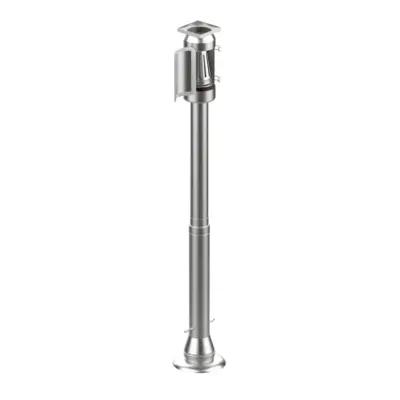 SavorX Lite wall-mount Korean BBQ exhaust hood system with adjustable telescopic pole and fire suppression housing
