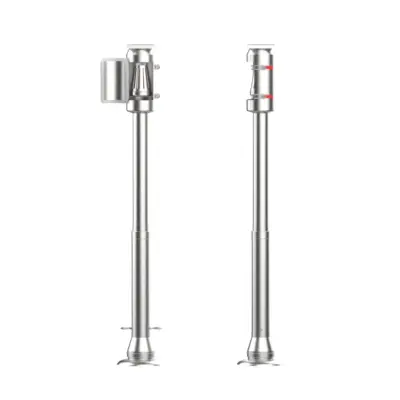 comparison view of savorx lite exhaust hood showing closed and open configurations with red safety latches